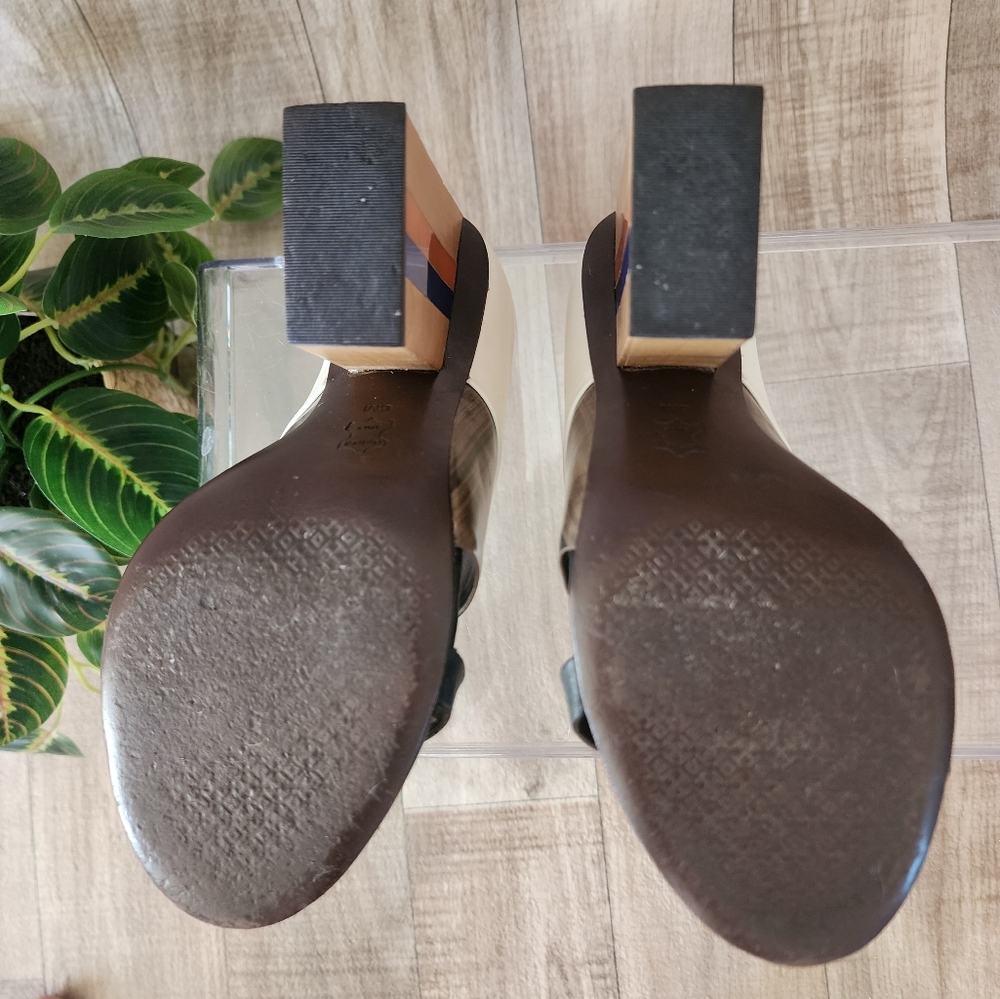 Tory Burch Mika Colorblock Mules Size 6 - Picture 12 of 14